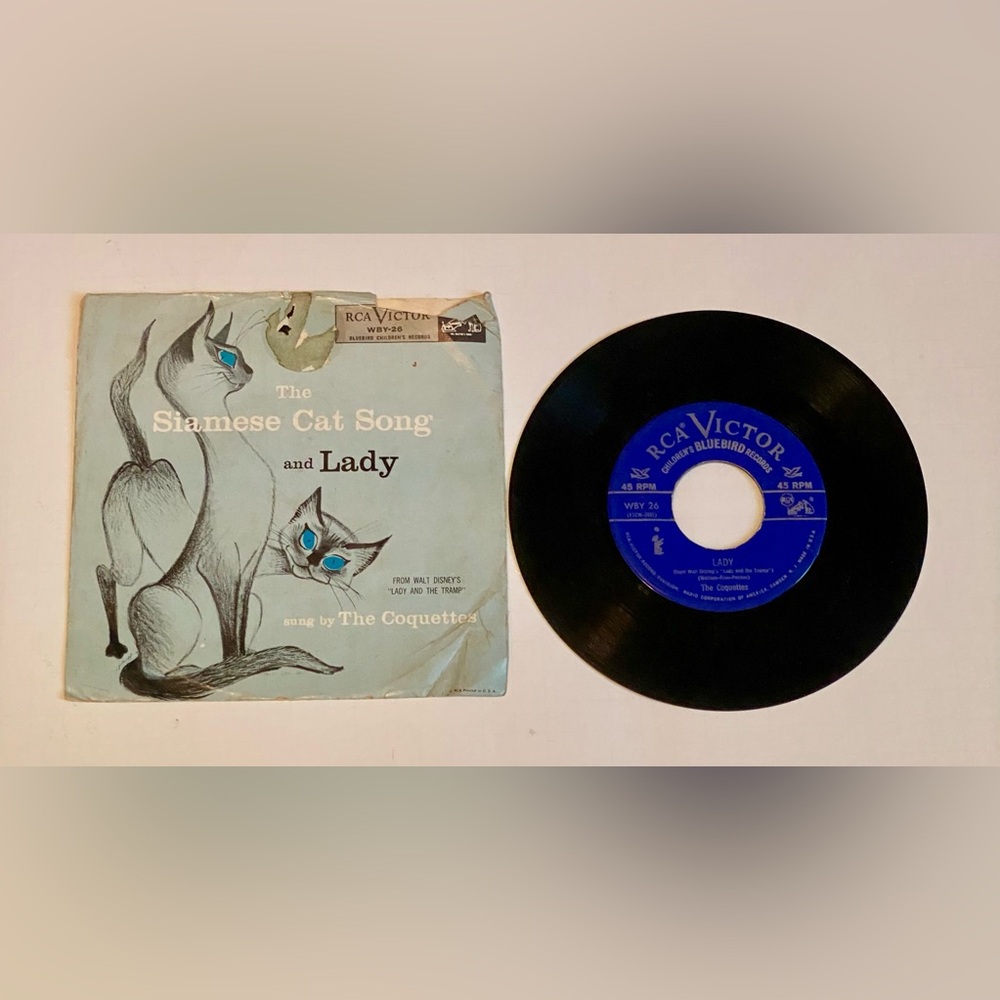 Vintage Walt Disney’s “Lady And The Tramp” Sung by The Conquettes | 45 RPM Vinyl